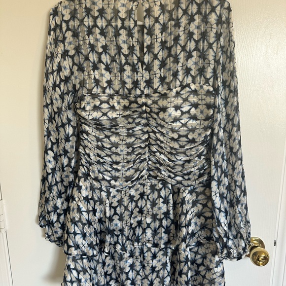 Zara Metallic Thread Ruffled Mini Dress - Picture 4 of 5